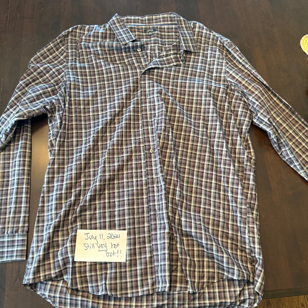 Men's Apt 9 Checkered Button Down XXL